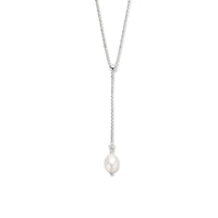 vDam Y-collier Parel 45 + 5 Cm Zilver Gerhodineerd 1336160