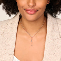 vDam Y-collier Zirkonia 41cm + 4 Cm Zilver Gerhodineerd 1341cm151  41cm