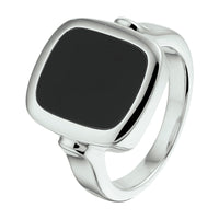 vDam Zegelring Massief Onyx Zilver Gerhodineerd 1332582