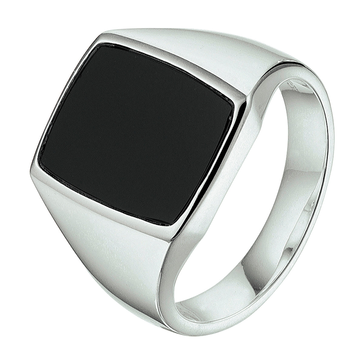 vDam Zegelring Massief Onyx Zilver Gerhodineerd 1337350