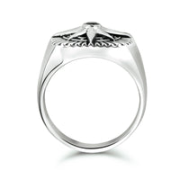 vDam Zegelring Ster Zirkonia Zilver Gerhodineerd 1334286 Maat 18½