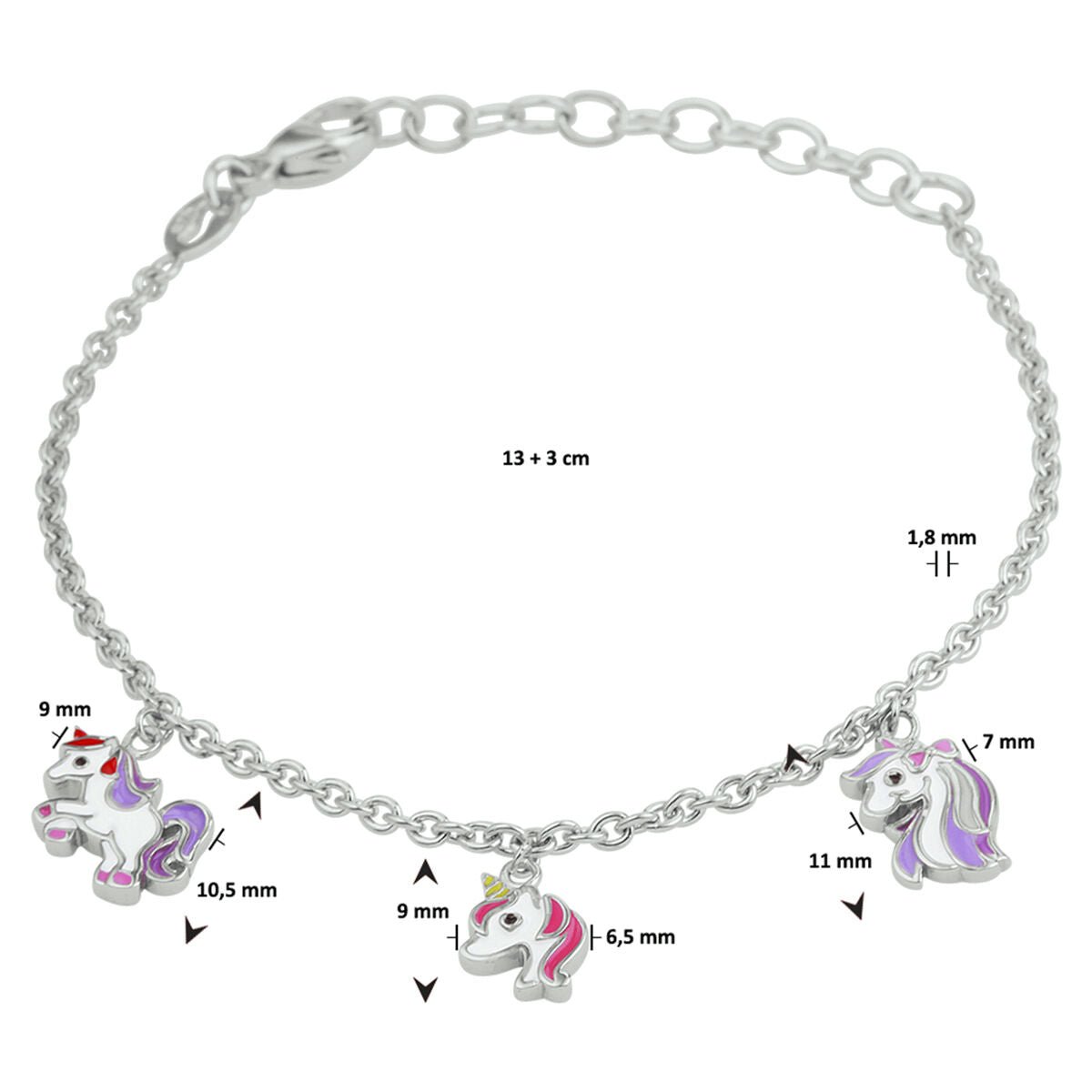 vDam Zilveren Armband Met Eenhoorns 1330339