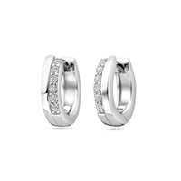 vDam Zilveren Klapoorbellen Zirkonia 1314543