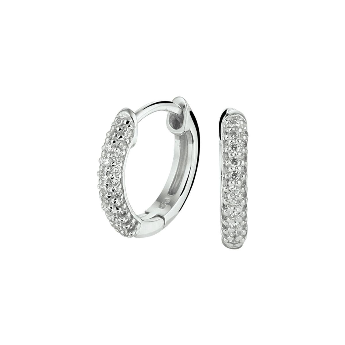 vDam Zilveren Klapoorbellen Zirkonia 1325207