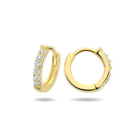 vDam Zilveren Vergulde Oorringen met Zirkonia 2103250