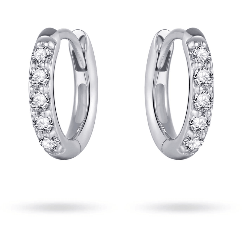 Wit Gouden oorsieraden met zirkonia VWKCK2/12