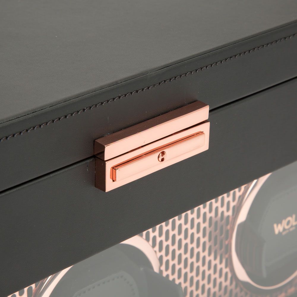 WOLF Axis Driedubbele Horloge Opwinder met Opslag 469416 - Juwelier van Dam