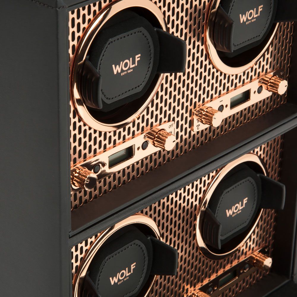 WOLF Axis Vierdubbele Horloge Opwinder 469516 - Juwelier van Dam