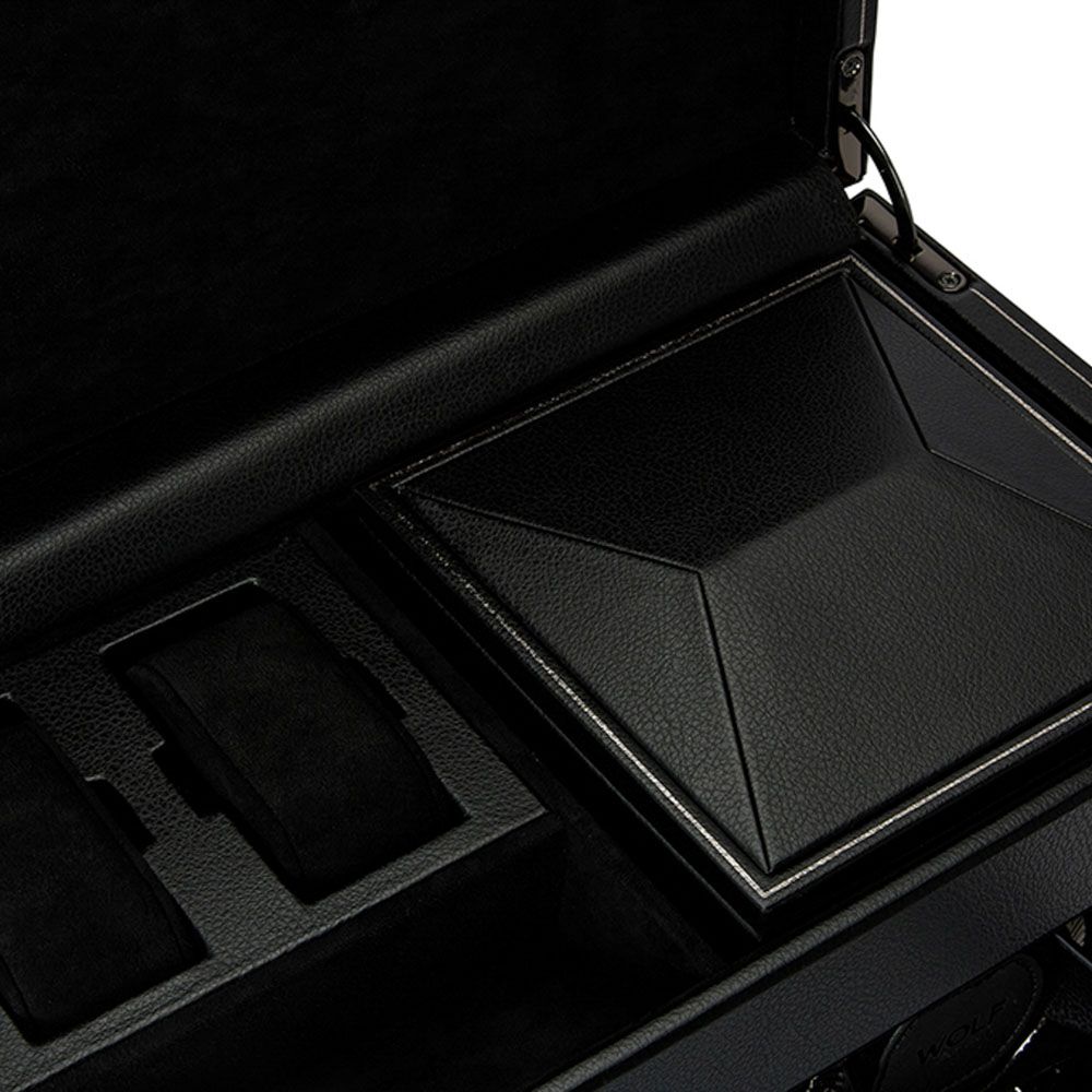 WOLF British Racing Dubbele Horloge Opwinder met Opslag 792202 - Juwelier van Dam