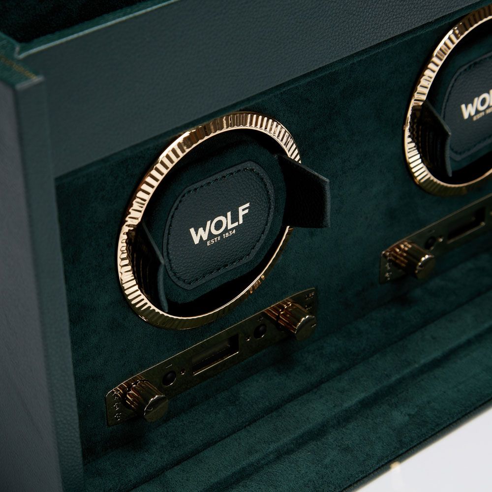 WOLF British Racing Dubbele Horloge Opwinder met Opslag 792241 - Juwelier van Dam