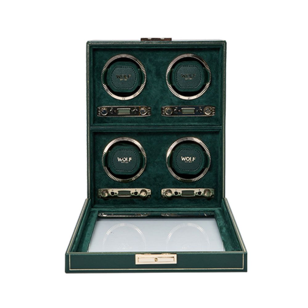 WOLF British Racing Vierdubbele Horloge Opwinder 793041 - Juwelier van Dam