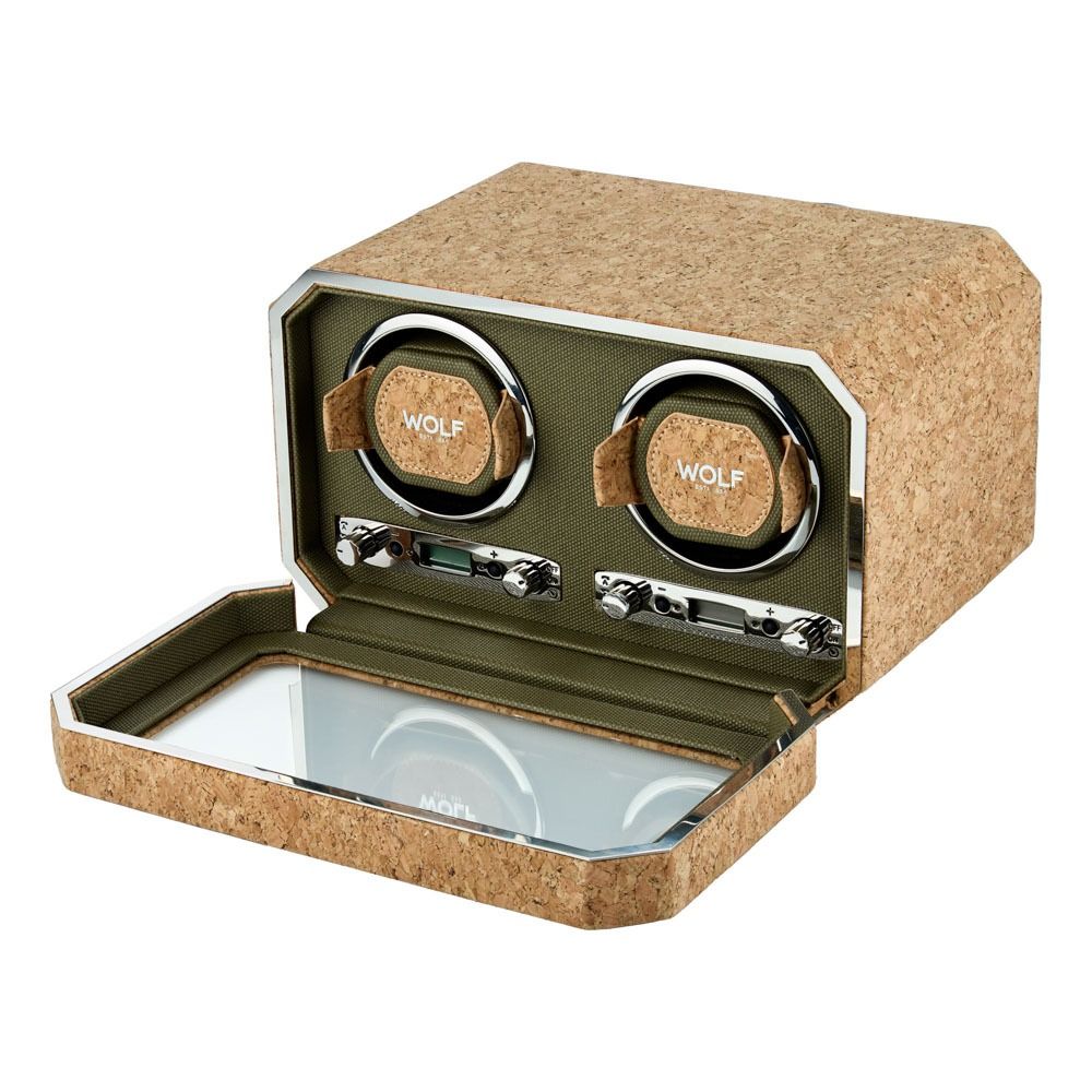 WOLF Cortica Dubbele Kurk Horloge Opwinder 668461 - Juwelier van Dam