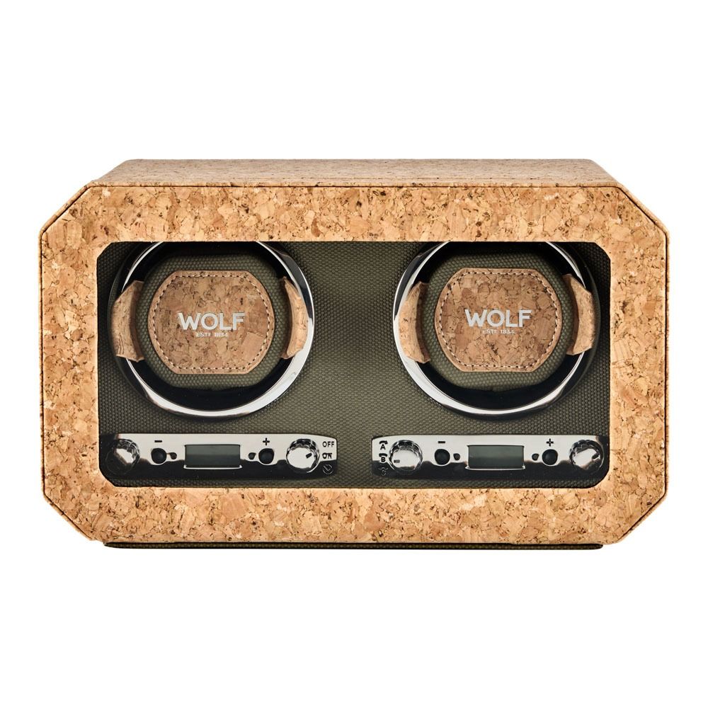 WOLF Cortica Dubbele Kurk Horloge Opwinder 668461 - Juwelier van Dam
