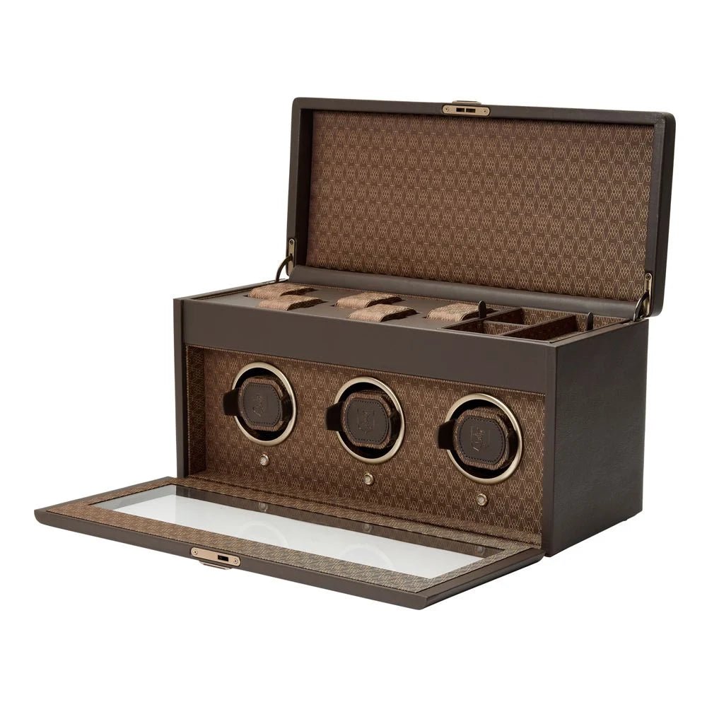 WOLF Earth Driedubbele Horloge Opwinder met Opslag 190506 - Juwelier van Dam