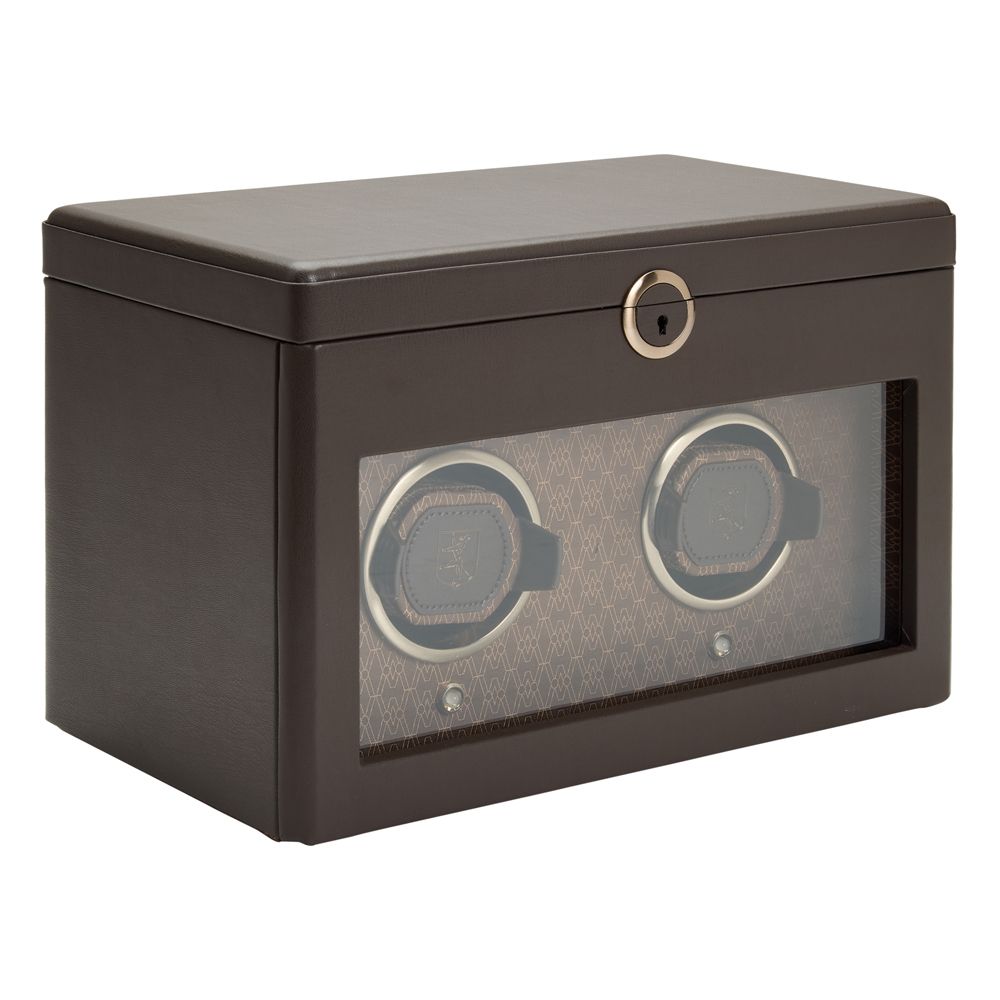 WOLF Earth Dubbele Horloge Opwinder met Opslag 190406 - Juwelier van Dam