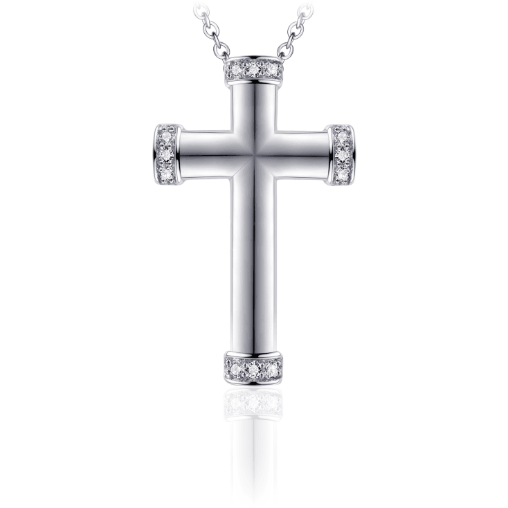 Zilveren Collier met Kruis N1021