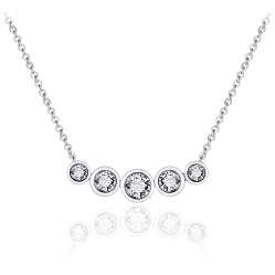 Zilveren Collier met Zironia N1041